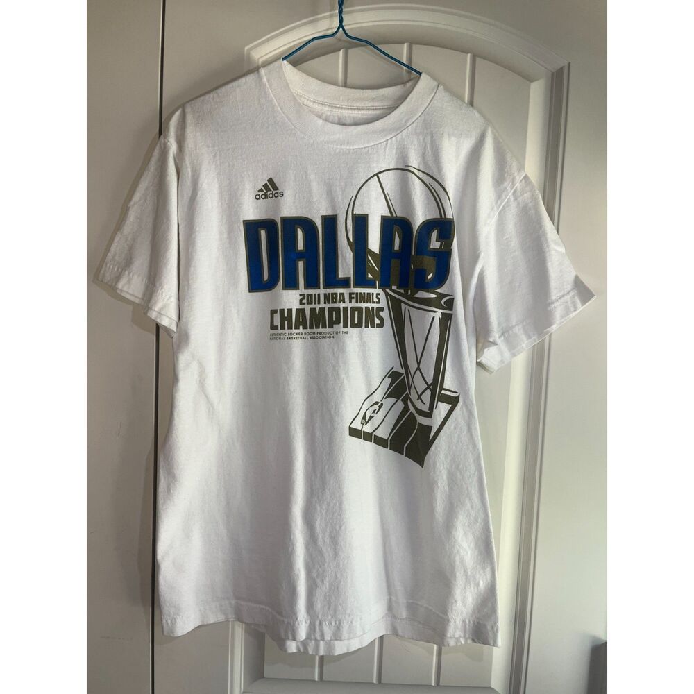 Adidas Dallas Mavericks 2011 NBA Finals Champions T-Shirt Men's Medium White